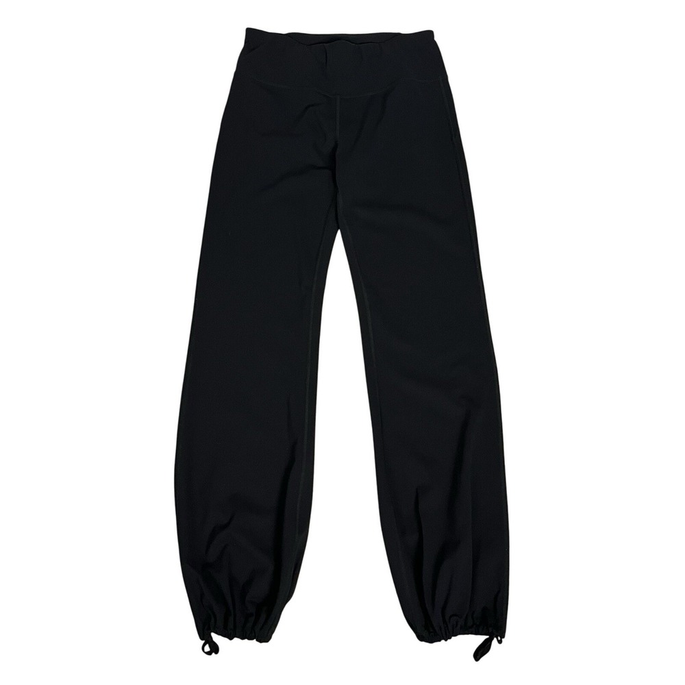 Sweaty Betty Power Black Leggings Pants M Mid-Rise Adjustable Hem Activewear